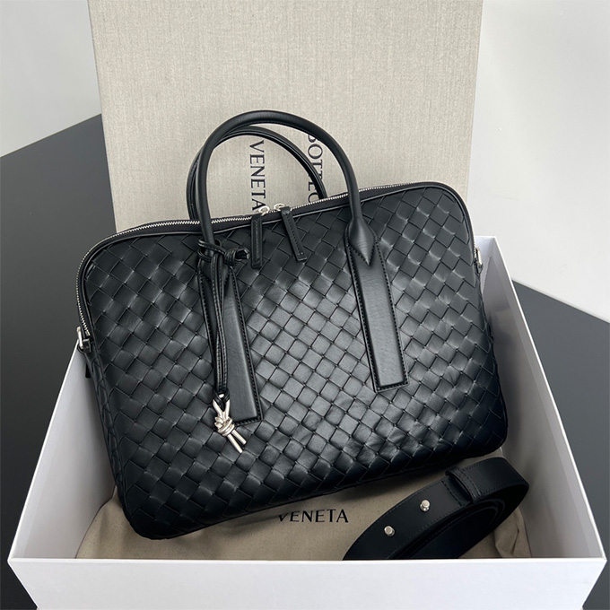 bottega veneta getaway intreccio leather briefcase #766361
